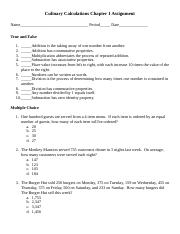 Culinary Calculations Chapter 1 Assignment.docx