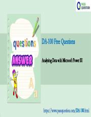 2021 Free Microsoft DA-100 Questions and Answers.pdf