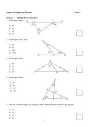 Angles in Triangles and Polygons