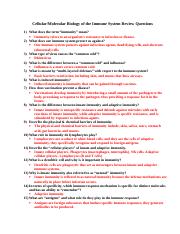 BMS 211 - Review Questions - Cellular & Molecular Biology of the Immune System-3.doc