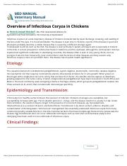 Overview of Infectious Coryza in Chickens - Poultry - Veterinary Manual.pdf