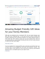 Amazing Budget Friendly Gift Ideas for your Family Members.docx