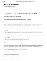 Chapter 55_ Care of the Patient with HIV_AIDS _ Nursing Test Banks.pdf