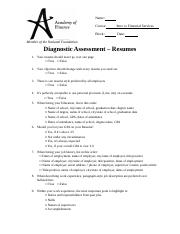 Diagnostic Assessment - Resumes - Canvas.docx