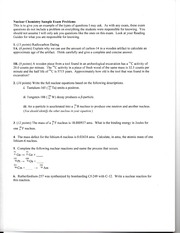 Nuclear Chemistry Study Guide