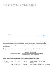 2.3_ PERCENT COMPOSITION_ General Chemistry I w_Lab-2021- Schiren.pdf