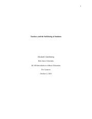 Teachers and the Well-being of Students.docx