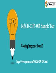 2021 Valid NACE Coating Inspector Level 1 NACE-CIP1-001 Real Dumps.pdf