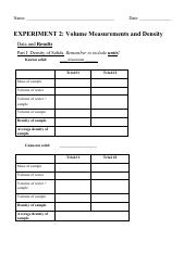 Lab Experiment #2_Volume Measurements and Density_DATA AND RESULTS ONLY (1).pdf