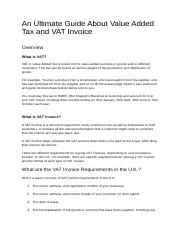 An Ultimate Guide About Value Added Tax and VAT Invoice.docx