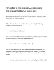Chapter 5_ Relational Algebra and Relational Calculus Exercises - Information Technology.pdf