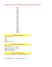 05_ASDM Exercise 3 Set_Quartiles & Five Number Summary.xlsx