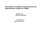 ERES Request Leave process Requirement Document - French version.docx