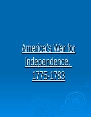 Chp. 6 America's War for Independence.ppt
