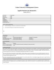 SS187- Applied Statistics for Humanities.doc