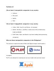 list of monopoly company in the philippines