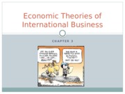 3 Economic Theories of International Business