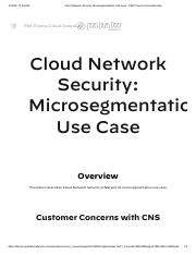 Cloud Network Security_ Microsegmentation Use Case - PSE Prisma Cloud Associate.pdf