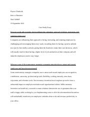 Intro to Business_ Case Study Essay - Peyton R. Chadwick.docx