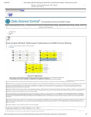 Data Analysis Method_ Mathematics Optimization to Build Decision Making - Data Science Central.pdf