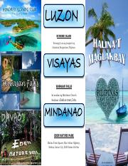 travel brochure in luzon tagalog