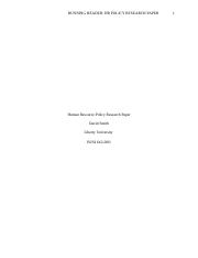 BUSI 642 HR Policy Research Paper