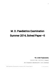 Solved Paper II, MD Paediatrics Summer 2014.pdf