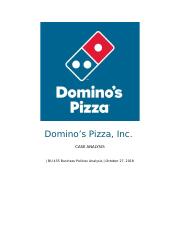 BU 455 Domino's Pizza Case Analysis.docx