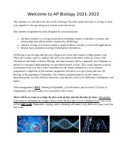 ap biology summer assignment 2022 answer key