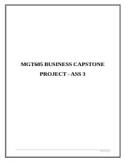 AW-67-MGT605 BUSINESS CAPSTONE PROJECT - ASS 3.docx