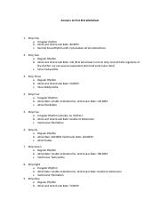 Answers to First ECG Worksheet