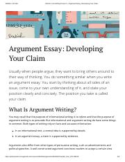 Workbook 16.3 _ Writing Project 3 - Argument Essay_ Developing Your Claim.pdf