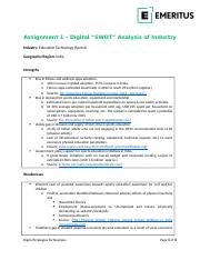 Ankur Gupta_PGDDB_Assignment 1_Digital SWOT Analysis_10-July-2022.docx