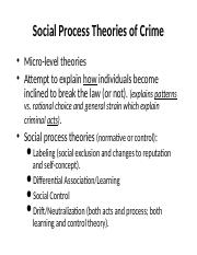 social process theory of crime