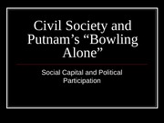 Civil Society and Putnam