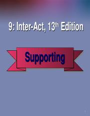 Verderber, Inter-Act, 14e - Chapter 09.ppt