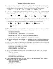 Multiple Choice Review Questions (1)