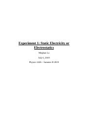 Static Electricity or Electrostatics.docx