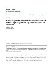 A critical analysis of Jean Paul Sartres existential humanism wi.pdf