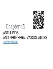 Antihyperlipidimics & peripheral dilators.pptx