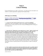 Week 4 Journal Critical Thinking.docx