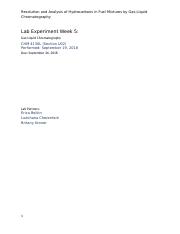 Week 5 Lab Experiment 5 (CHM 4130L) lab report 