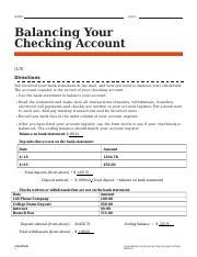 Activity_Balancing_Your_Checking_Account - NAME: DATE ...