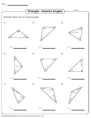 Triangle Interior Angles