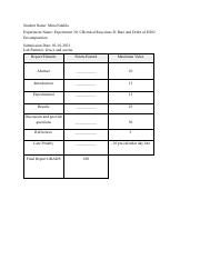 Expeirment 30_ Chemical Reactions II_ Rate and Order of H202 Decompostion.pdf