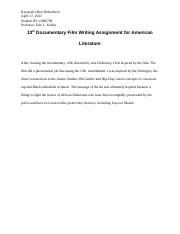13th Documentary Film & Frederick Douglass Assignment4.docx
