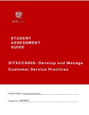 SITXCCS008 - Develop and manage customer service - Student guide - V1.1 (2).pdf