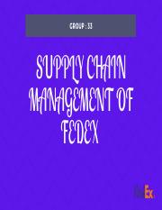 SUPPLY CHAIN MANAGEMENT OF FedEx.pdf