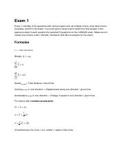 EXAM 1 Study Guide with Formulae.pdf