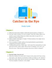 Catcher in the Rye - Study Guide (All Chapters)